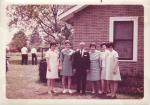 left to right, Aunt Jenny, mother, Grandfather, Aunt Anne, Aunt Betty, Aunt Millie